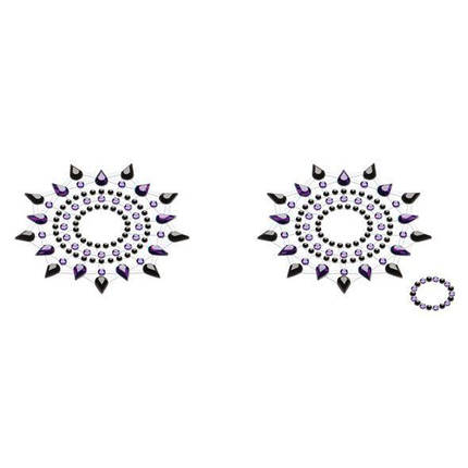 Пестис із кристалів Petits Joujoux Gloria set of 2 - Black/Purple, прикраса на груди, фото 2
