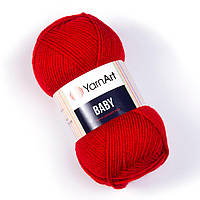 Пряжа YarnArt Baby (Бейбі) 576 червоний (акрил, нитки для в'язання)