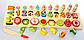 Дерев'яні іграшки для дітей, фруктова математика, "Набір першокласника", цифри, фрукти, фігури, MD 2284, фото 3