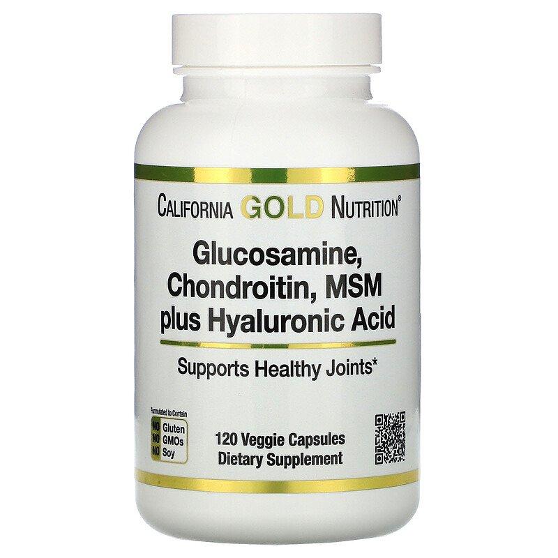 California Gold Nutrition, Глюкозамін, хондроїтин і МСМ з гіалуроновою кислотою, 120 капсул, фото 1