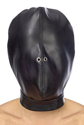 Капюшон для БДСМ Fetish Tentation Closed BDSM hood in leatherette SO4670, фото 1
