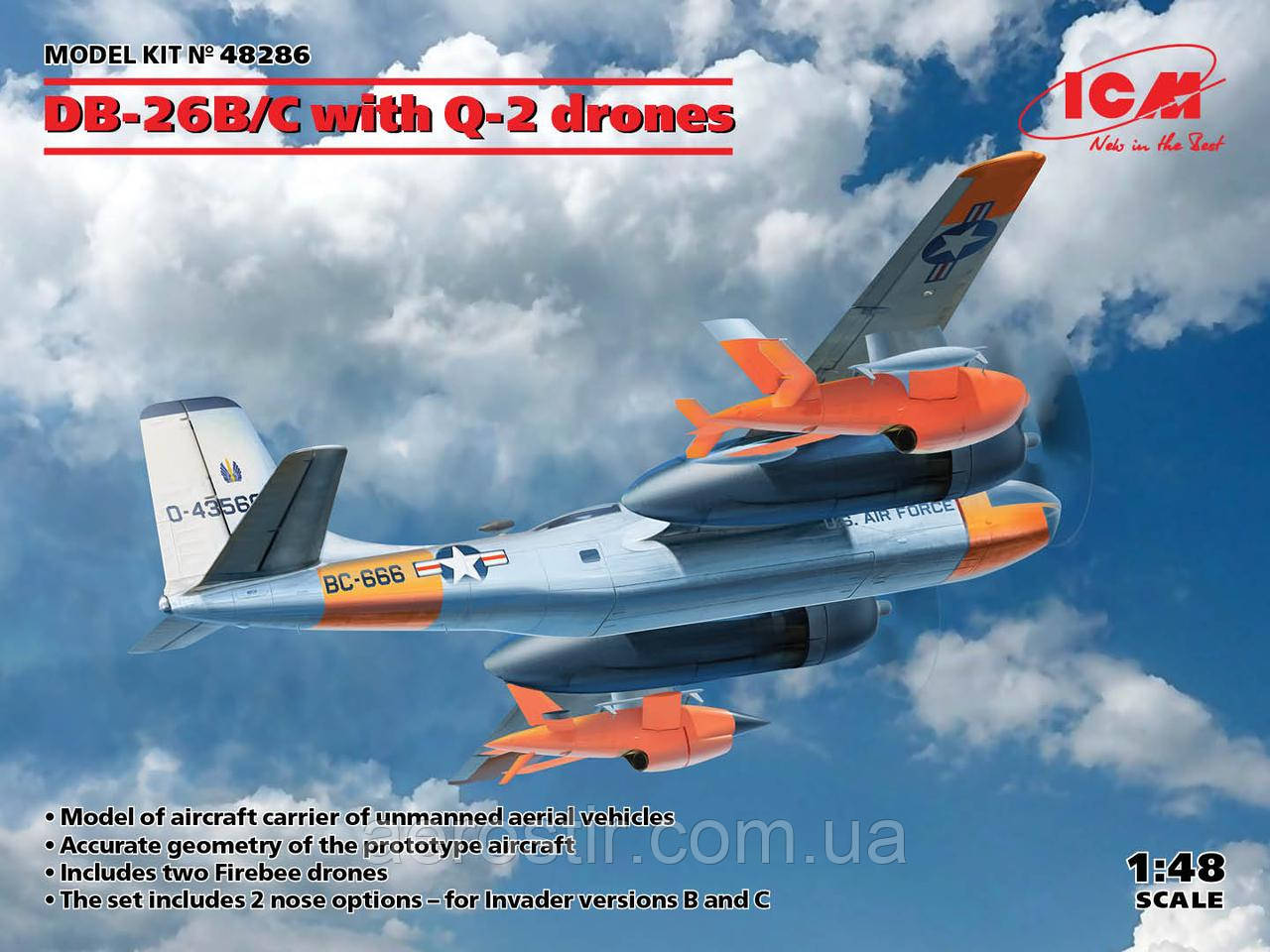 DB-26B/C с дронами Q-2 1/48 ICM 48286