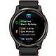 Смарт-годинник Garmin Venu 2 чорний з сірим безелем та шкіряним ремінцем, фото 4