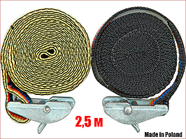 Стяжні ремені для кріплення вантажу 2,5 метра х 25 мм Vorel 82331