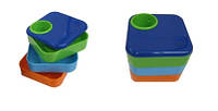 Подставка-стакан для ручек Разноцветный, с 4-мя отделениями, пластиковый, 568-4