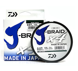 Шнур DAIWA J-Braid x4 0,07mm 2,6kg 135m dg