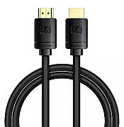 Кабель (перехідник) Baseus High Definition Series HDMI - HDMI 8K 1 м Чорний (CAKGQ-J01)