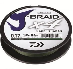 Шнур DAIWA J-Braid x4 0,17mm 8,4kg 135m dg