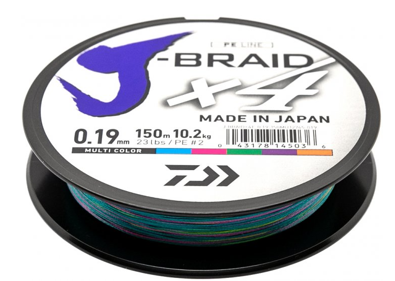 Шнур DAIWA J-Braid x4 0,19mm 150m multi color