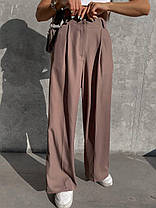 Жіночі трендові брюки палаццо вільні з кишенями Bld179, фото 2