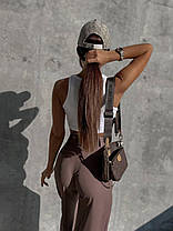 Жіночі трендові брюки палаццо вільні з кишенями Bld179, фото 3