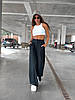 Жіночі трендові брюки палаццо вільні з кишенями Bld179, фото 6