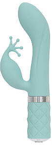 Розкішний вібратор-кролик Pillow Talk - Kinky Teal з кристалом Сваровскі, потужний SO2716