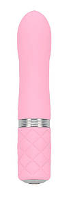 Розкішний вібратор PILLOW TALK - Flirty Pink з кристалом Сваровскі, гнучка голівка