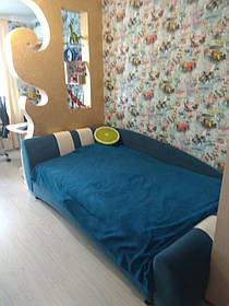 Дитяче ліжко Формула 120х190 з підйомним механізмом, тканина Бруклін 52, вставки Бруклін 96 (Sentenzo TM)