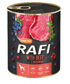 Консервований корм для дорослих собак Dolina Noteci Rafi паштет з яловичиною, лохиною і журавлиною 400г
