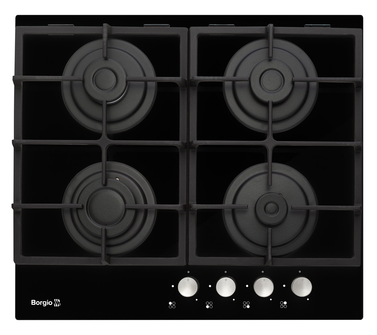 Варильна поверхня газова BORGIO 6170-15 (Black Glass) FFD чорне скло