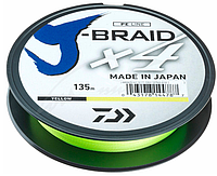 Шнур Daiwa J-Braid X4E 0,10mm 135m Yellow