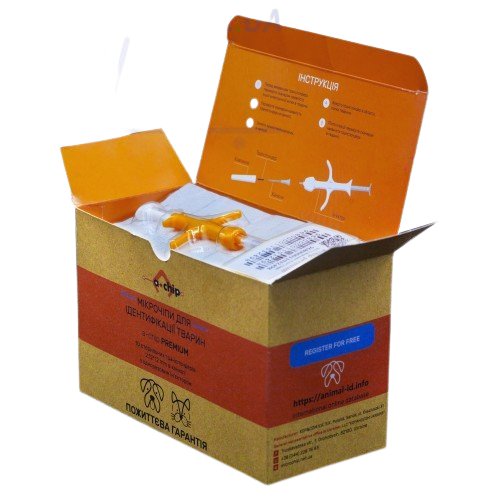 Мікрочіп для тварин a-chip PREMIUM 2,12*12 мм №10