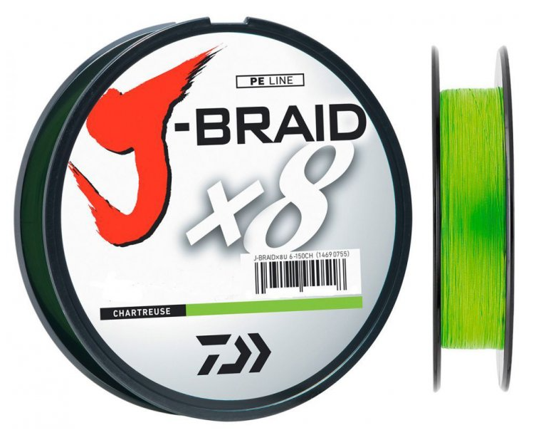 Шнур Daiwa J-Braid X8 0,06mm-150m chart.