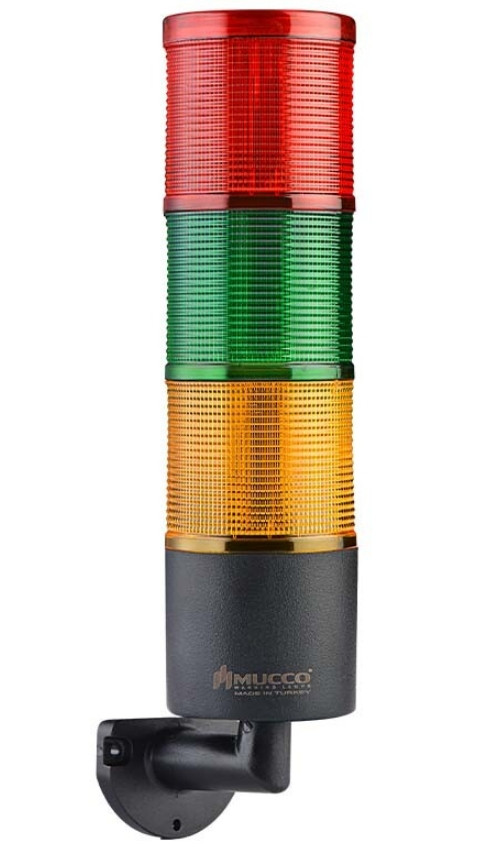Світлозвукосигальна колона 3 кольори LED, 24 VDC, монтаж на стіну