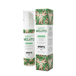 Масажна олія EXSENS Mojito 50мл розігріваюча, без цукру, без парабенів, їстівна