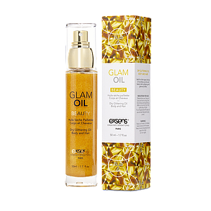 Олія для тіла з блиском EXSENS Glam Oil 50мл, з олією мигдалю, без парабенів і феноксіетанолу