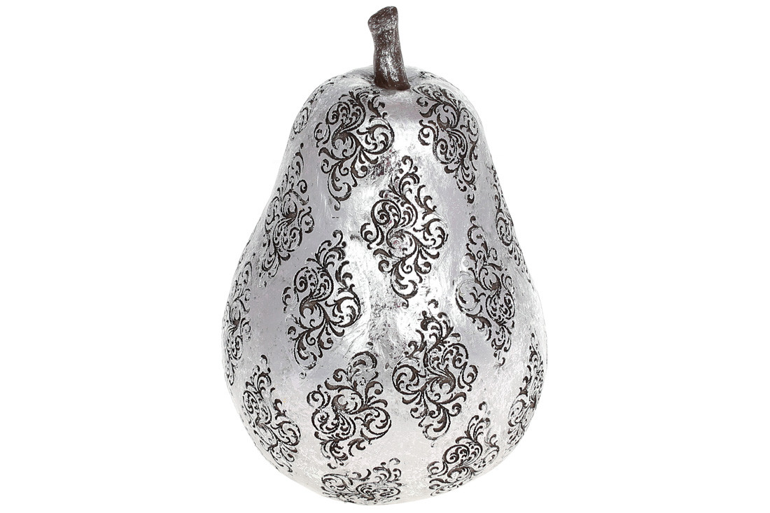 Декоративна фігурка Груша, 16.5 см, колір — срібний 218-982