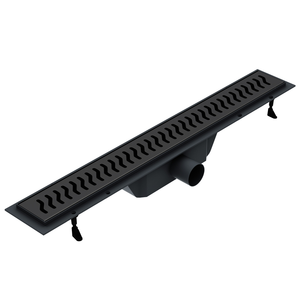 Лінійний трап 700мм, система сухий затвор, з решіткою хвиля, de la noche Арт. 9000.202704