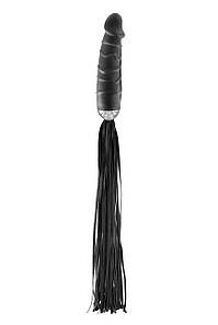 Флогер з ручкою-дилдо Fetish Tentation Whip with Dieldo Handle SO4048