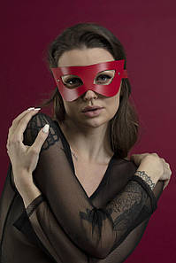 Маска на обличчя Feral Feelings - Mistery Mask натуральна шкіра, червона