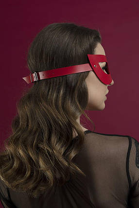 Маска на обличчя Feral Feelings - Mistery Mask натуральна шкіра, червона, фото 3