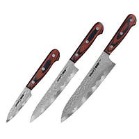 Набір з 3 кухонних ножів Samura KAIJU в подарунковій упаковці (SKJ-0220)