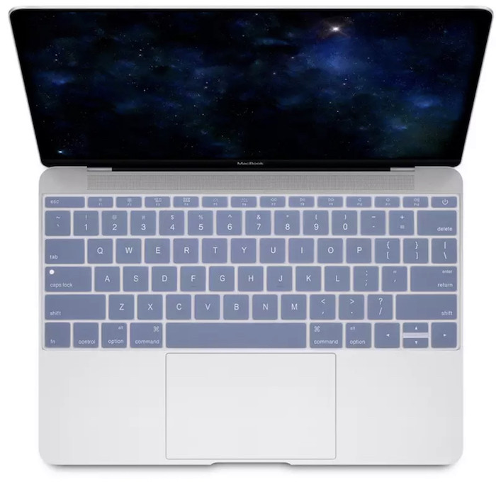 Накладка на клавіатуру MacBook 12 A1534/ Pro 13 A1708 US keyboard з англійськими літерами, Сіра
