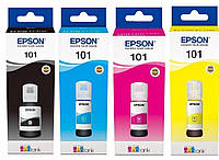 Оригинальные чернила Epson 101, комплект, Black -135мл, Cyan, Magenta, Yellow по 70мл