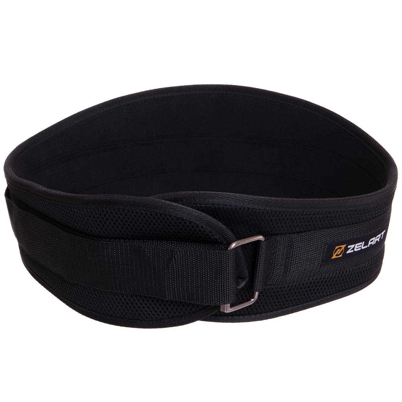 Пояс атлетичний посилений регульований Zelart 2634-115 розмір XXL Black, фото 1