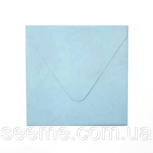 Конверт 140x140 мм, колір блакитний, КОМПЛЕКТ 10 шт.