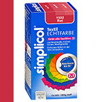 Краска Simplicol для смены цвета вещей 400г+250мл закрепитель красная
