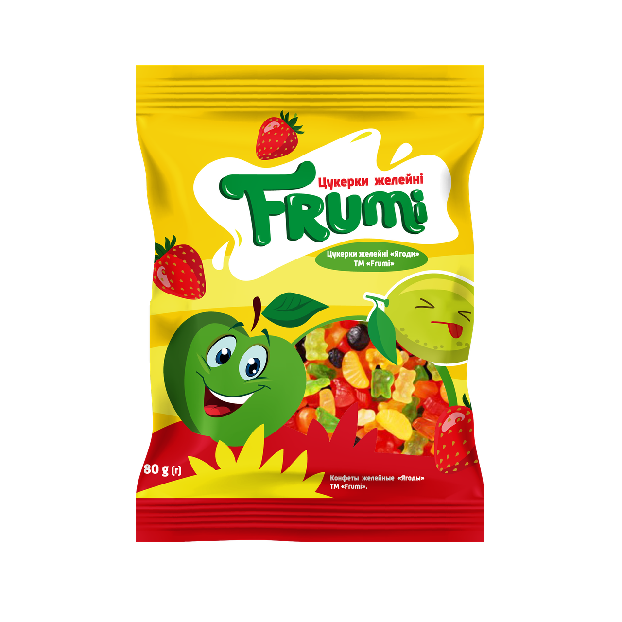 Цукерки желейні ТМ Frumi Ягоди 80г, цена 19.80 грн — Prom.ua (ID ...
