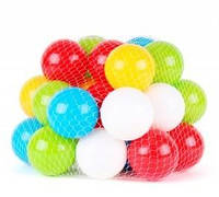 Набор шариков для сухих бассейнов 30 шт в сетке ТехноК 5538 детская игрушка 5 цветов для детей