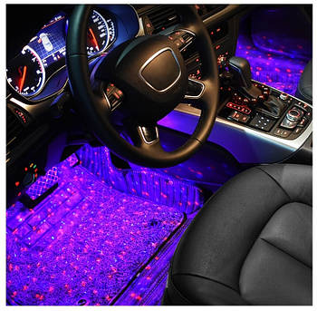 Підсвітка салону автомобіля Led RGB (багатобарвна) + Музика