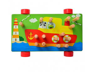 Розвиваюча іграшка Геометрика дерев'яна, фото 2