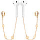 Сережки-тримачі для навушників airpods, лимонна позолота з застібкою колчеко, фото 2