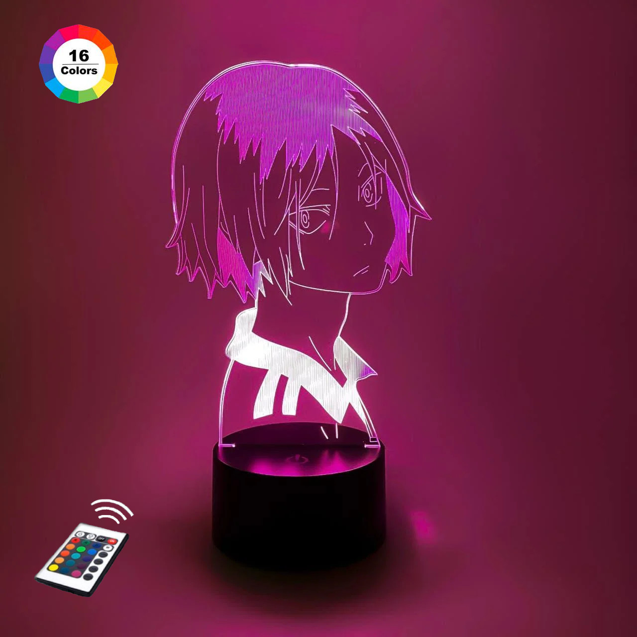 3D нічник "Кенма Козуме" (ВОЛІЧНЕ ЗОБРАЖЕННЯ)+ пульт ДК + мережевий адаптер + батарейки (3ААА) 3DTOYSLAMP