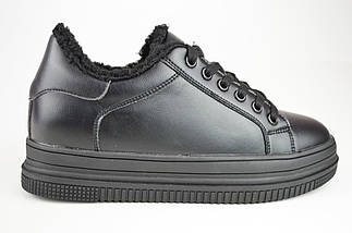 Кросівки на байка Відрізняється 21001 36 Чорний шкіра, фото 2