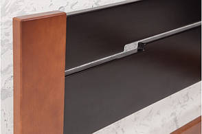 Ліжко двоспальне дерев'яне з масиву вільхи Наталі Мікс меблі, колір темний горіх\венге, фото 3