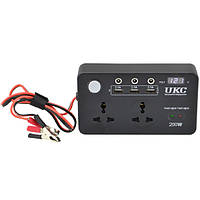 Преобразователь напряжения для авто UKC 7811, USB 200W S