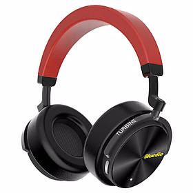 Бездротові Bluetooth навушники Bluedio T5 з активним шумозаглушенням (Refurbished) (Чорно-червоний)