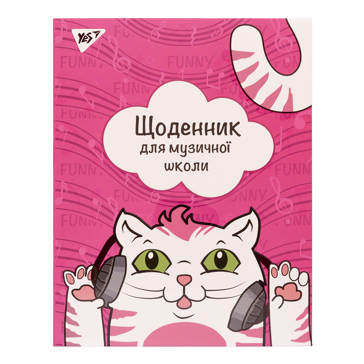 Щоденник A5 48арк. для муз. школи інтегр. софт-тач Уф-виб. "Kitty song" №911362/Yes/(24)