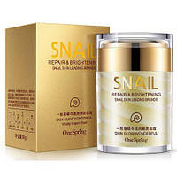 Крем для лица с муцином улитки увлажнение и лифтинг ONE SPRING Snail Cream Repair & Brightening (60мл)